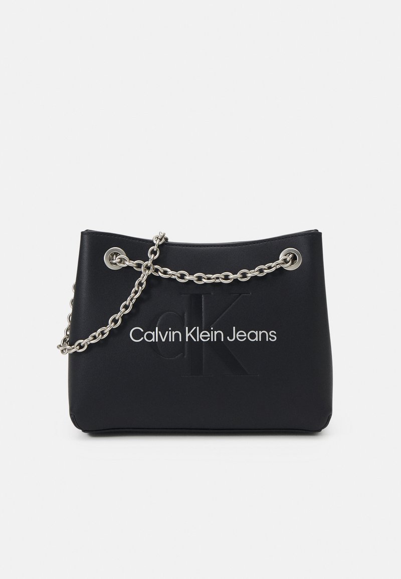 Calvin Klein Jeans SCULPTED SHOULDER BAG MONO - Borsa a mano - black