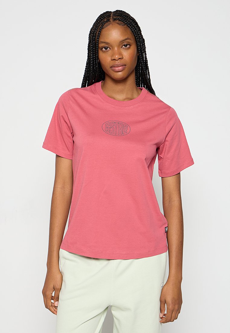 G-Star T-shirt basic donkerroze