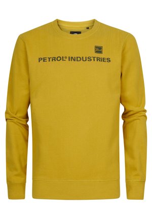 MIT RUNDHALSAUSSCHNITT UND LOGO - Sweatshirt - gelb