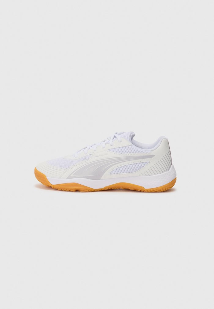 PUMA SOLARFLASH III JR - Handball shoes - white/lilac crush/berry