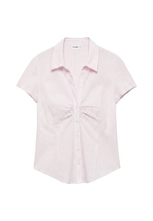 PULL&BEAR, SHORT SLEEVE SLIM FIT - SHIRT - Chemisier - pink