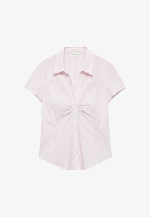 PULL&BEAR, SHORT SLEEVE SLIM FIT - SHIRT - Chemisier - pink