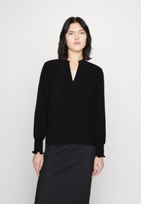 ONLY - ONLMETTE V NECK SMOCK - Bluza - black Miniaturna slika 1