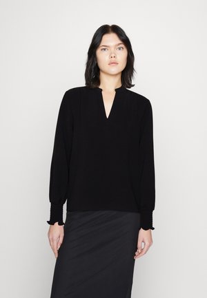 ONLMETTE V NECK SMOCK - Blūze - black