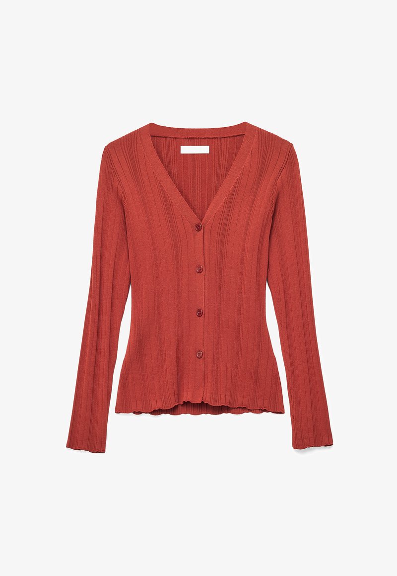 NA-KD LONG SLEEVE - Kofta - rustic red/röd - Zalando.se