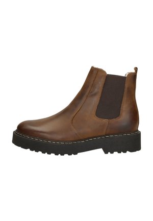 F-8396-01 RIVIERA - Platform ankle boots - cognac