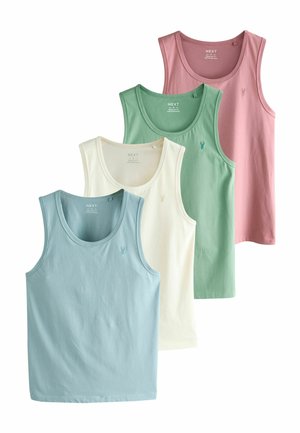 REGULAR FIT 4 PACK - Topp - ecru blue green pink