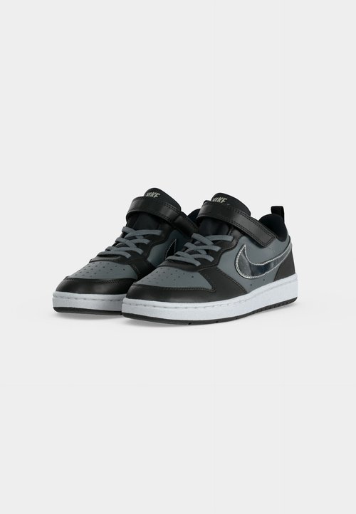 Nike COURT BOROUGH SHINE UNISEX - Trainers - black/metallic silver-coloured/smoke grey — photo 3