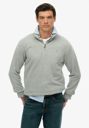 HALF ZIP - Trui - light grey marl