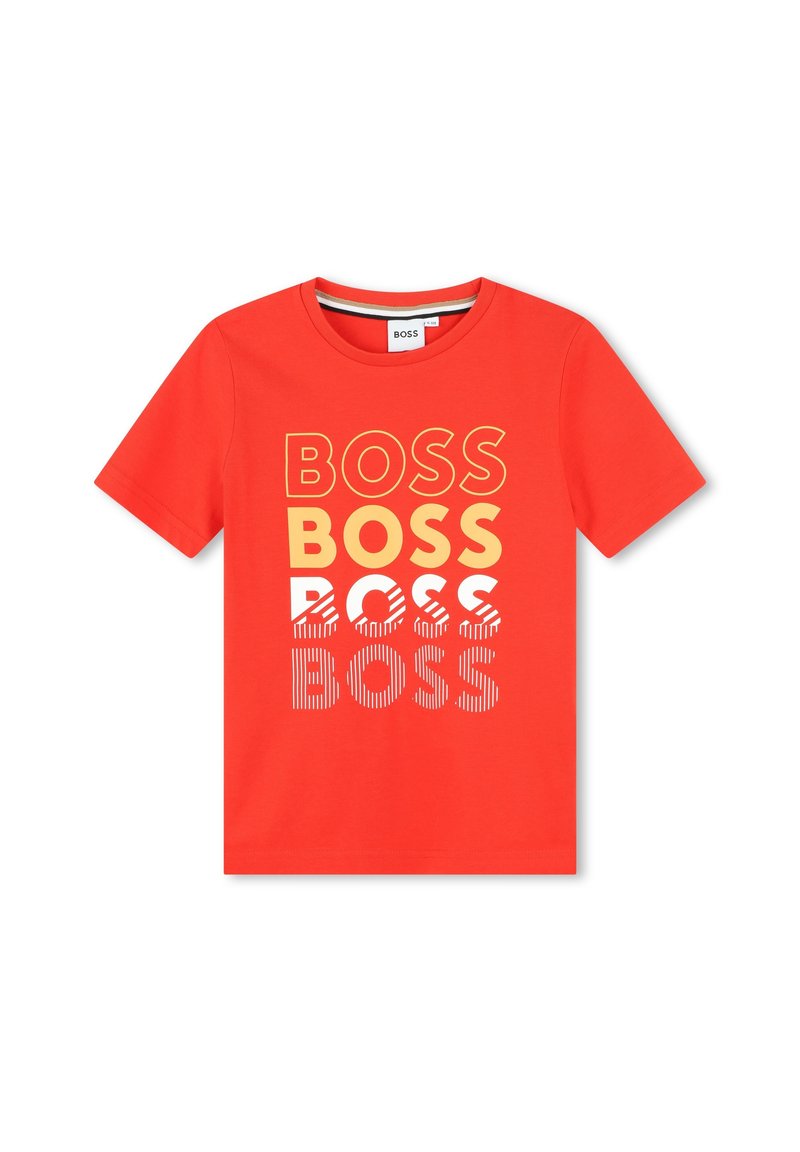 BOSS Kidswear T-shirt print rood BOSS Kidswear T-shirt print rood