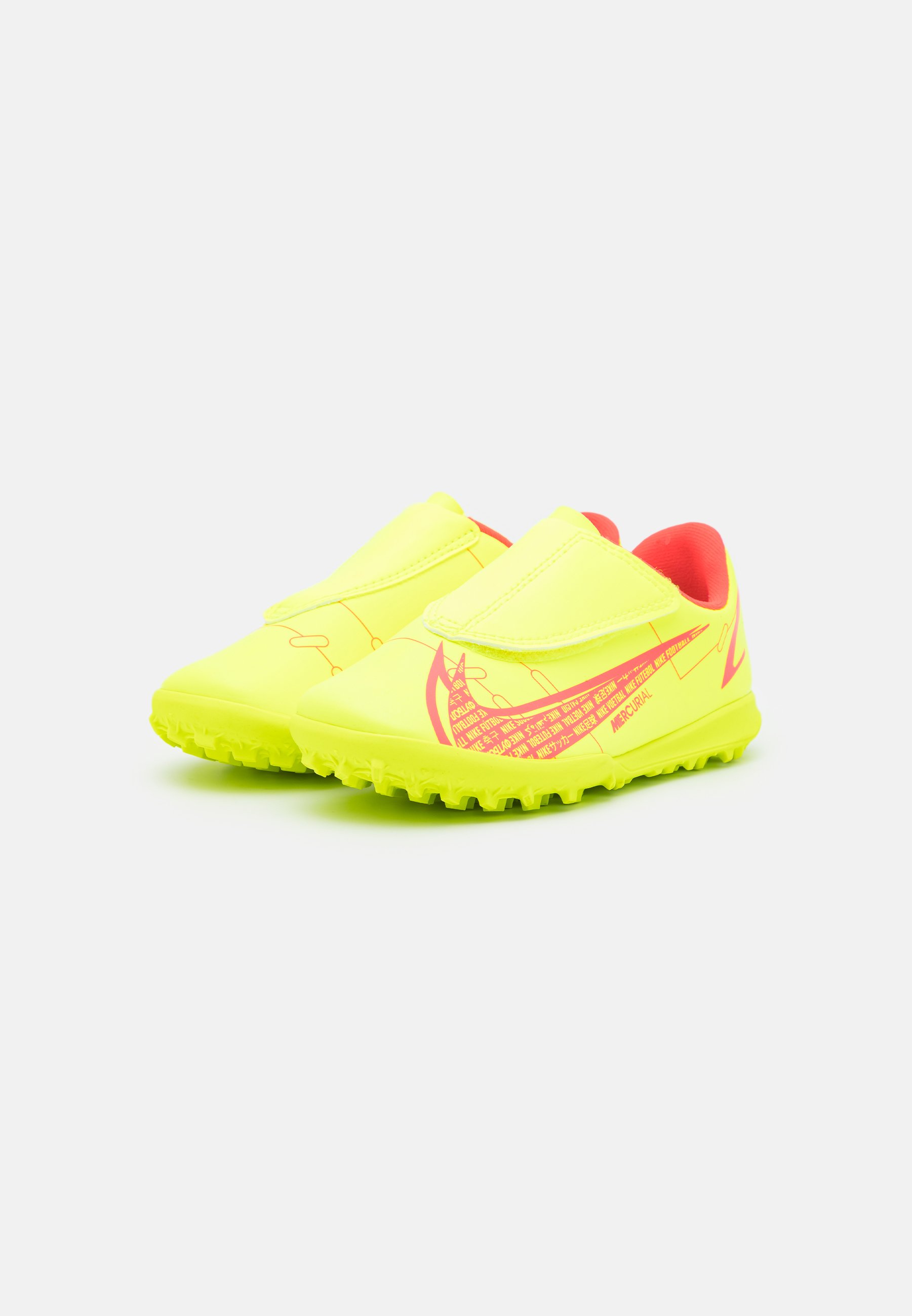 Nike Performance MERCURIAL JR VAPOR 14 CLUB TF UNISEX - Botas de fútbol  multitacos - volt/bright crimson/amarillo neón - Zalando.es