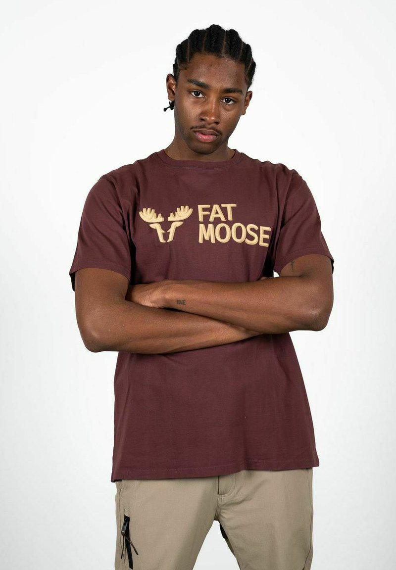 Fat Moose LOGO ORGANIC TShirt print dark plum/lila Zalando.de