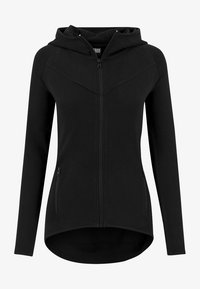 Urban Classics LADIES ATHLETIC INTERLOCK ZIP HOODY - Sweatjacke - black/schwarz