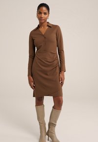 WE Fashion - Haljina-majica - brown Minijatura 1