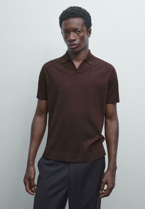 V-NECK  - Polo - bordeaux
