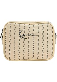 Karl Kani SIGNATURE ZICZAC PINSTRIPEMESSENGER - Taška s příčným popruhem - off white