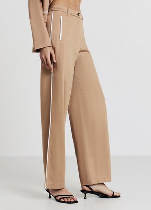 Calliope PROFILI A CONTRASTO - Pantalon classique - beige