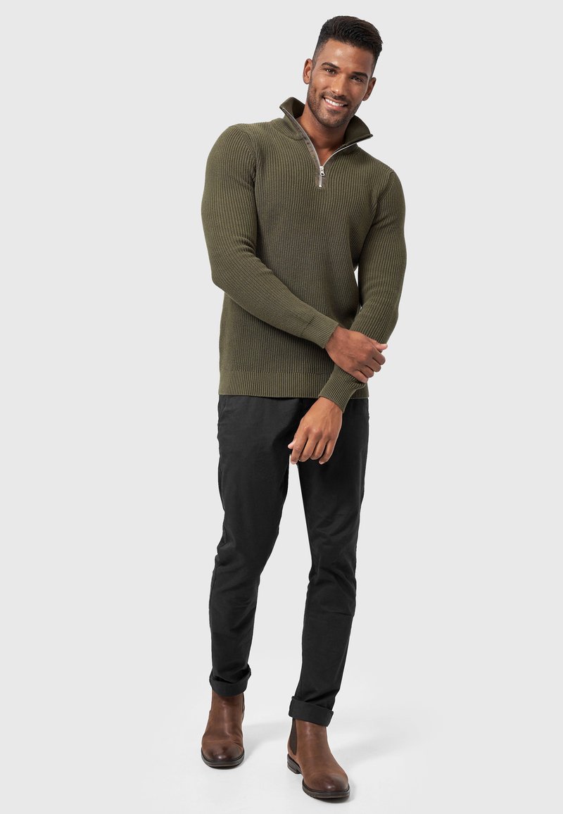 Herren Strickjacken | INDICODE JEANS MAYER Strickpullover army/dunkelgrün - IQ61881 Herren Strickjacken | INDICODE JEANS MAYER Strickpullover army/dunkelgrün - IQ61881