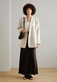 Lindex SKIRT MARY - Jupe longue - dark brown