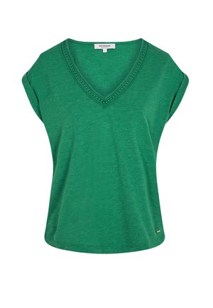 Morgan, MORGAN MORGAN SHINY V-NECK T-SHIRT - T-shirt basique - vert prairie