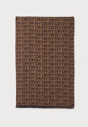 DKNY, DOUBLE FACE LOGO - Шал - brown