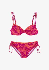 Ausgewählt, orange pink bedruckt