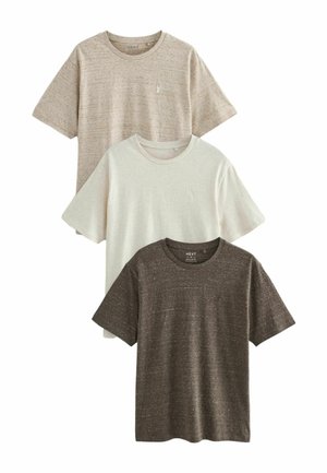 STAG MARL REGULAR FIT 3 PACK - Camiseta básica - mottled beige