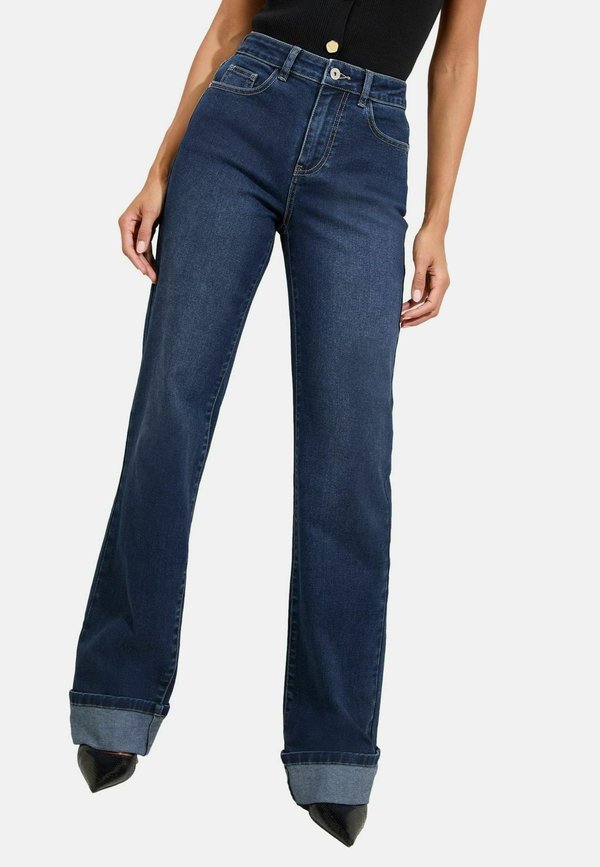 REGULAR FIT - TURN UP HEM WIDE  - Jeans Straight Leg
