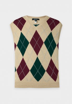 Polo Ralph Lauren, BIG FIT PERFORMANCE ARGYLE SWEATER VEST - Top - multi-coloured