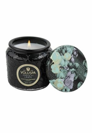 PETITE JAR FRENCH LINEN 127G - Duftlys - black