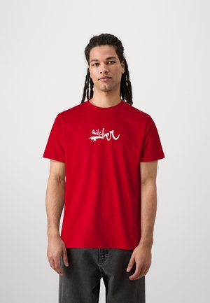 Quiksilver IMPAIRED LOGO DNA UNISEX - Majica kratkih rukava s printom - salsa