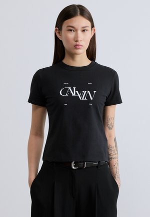 SEASONAL GRAPHIC SLIM TEE - Μπλουζάκι με στάμπα - black