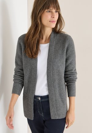 MIT STRUKTUR - Strickjacke - grau