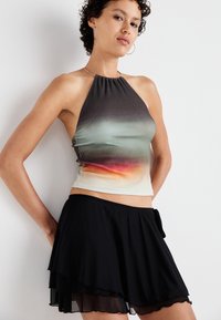 Noisy May NMVIA LAYERED TIE MINI SKIRT - Μίνι φούστα - black