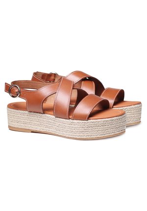 ELISENDA - Sandalen met plateauzool - cuiro