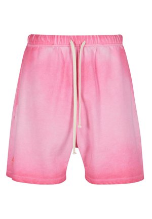 Rosa Badehose mit einem Farbverlaufseffekt, ausgestattet mit einem elastischen Bund und einer weißen Kordel. Weicher Stoff und lockere Passform.