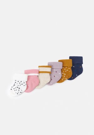GRAPHIC LEO 6 PACK - Ponožky - brown/white