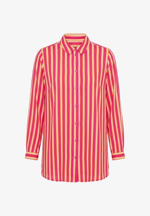 Studio Untold, HEMDBLUSE, STRAIGHT SHAPE, STREIFEN - Skjortebluser - neon pink