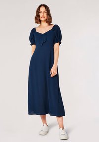 Apricot TIE DETAIL MIDI - Freizeitkleid - navy