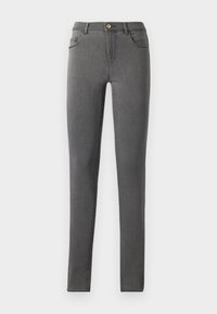 Unselected, dark grey denim