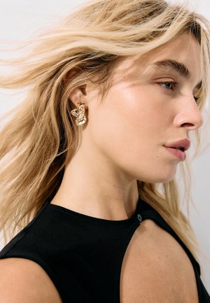 Stradivarius, SET OF 2 PAIRS OF MINI FAN EARRINGS - Boucles d'oreilles - yellow