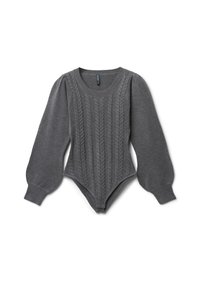 CON TRECCE - Maglione - fango melange