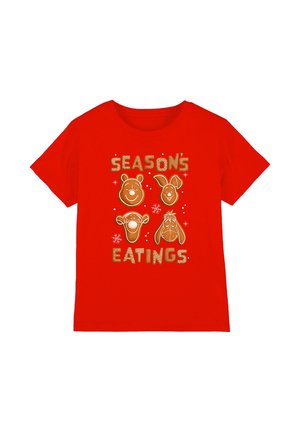 DISNEY SEASONS EATING COOKIES - Print T-shirt - red