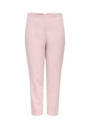 Svetlo roza po meri krojene hlače do gležnjev z detajli sprednjih šivov in stranskimi žepi, zasnovane za vitko, sodobno prileganje.