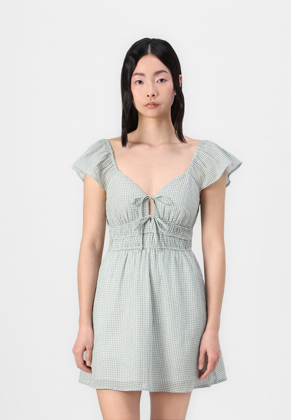 Flutter Sleeve Double-Tie Skort Dress - Day dress - pastry