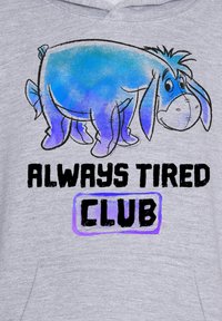 Disney WINNIE THE POOH EEYORE TIRED CLUB - Mikina s kapucí - heather grey