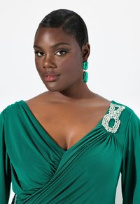 Ulla Popken DRAPED SILHOUETTE EVENING - Galajurk - moss green