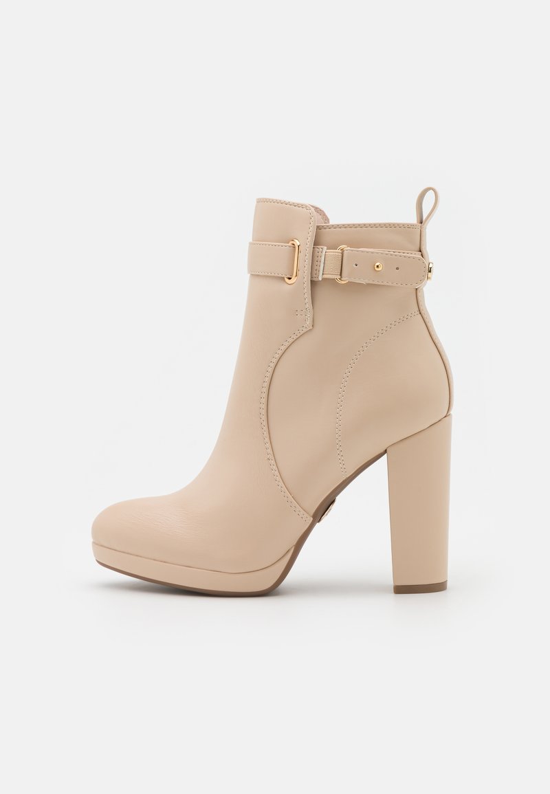 Buffalo Enkellaarsjes met hoge hak beige Buffalo Enkellaarsjes met hoge hak beige