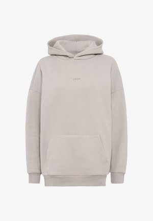 Gaiši pelēks kapucis, kas izgatavots no mīksta auduma. Iespējo priekšējo kabatu, ribotas piedurknes un apakšmalu, kā arī mazu "LSCN" logo uz krūtīm.