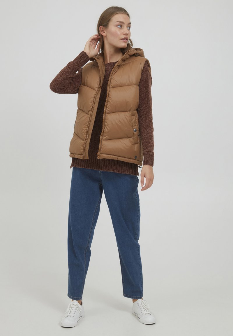 Damen Leichte Jacken | Oxmo OXTABITA Weste thrush/braun - LI43537 Damen Leichte Jacken | Oxmo OXTABITA Weste thrush/braun - LI43537